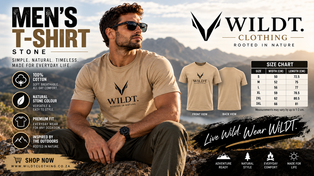WILDT. Men’s Stone T-Shirt – 100% Cotton
