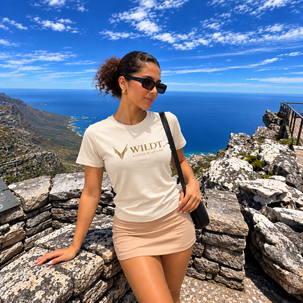 Ladies Classic Scoop Neck T-Shirt (Cream) 100% Cotton