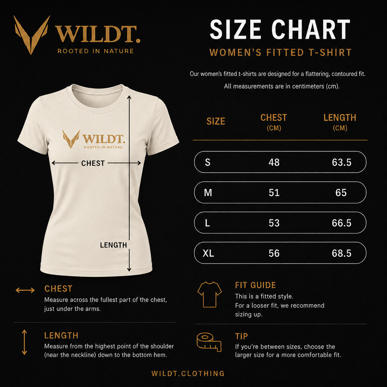 WILDT Ladies Classic T-Shirt (Cream)