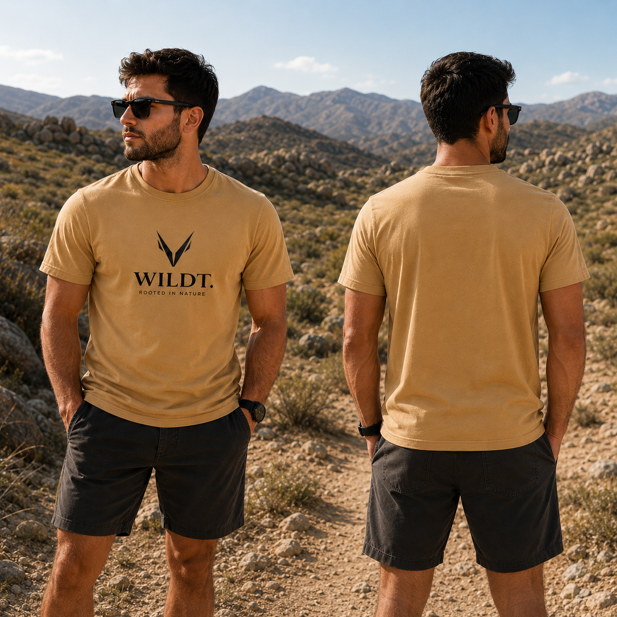 WILDT MENS T-Shirt (Stone)
