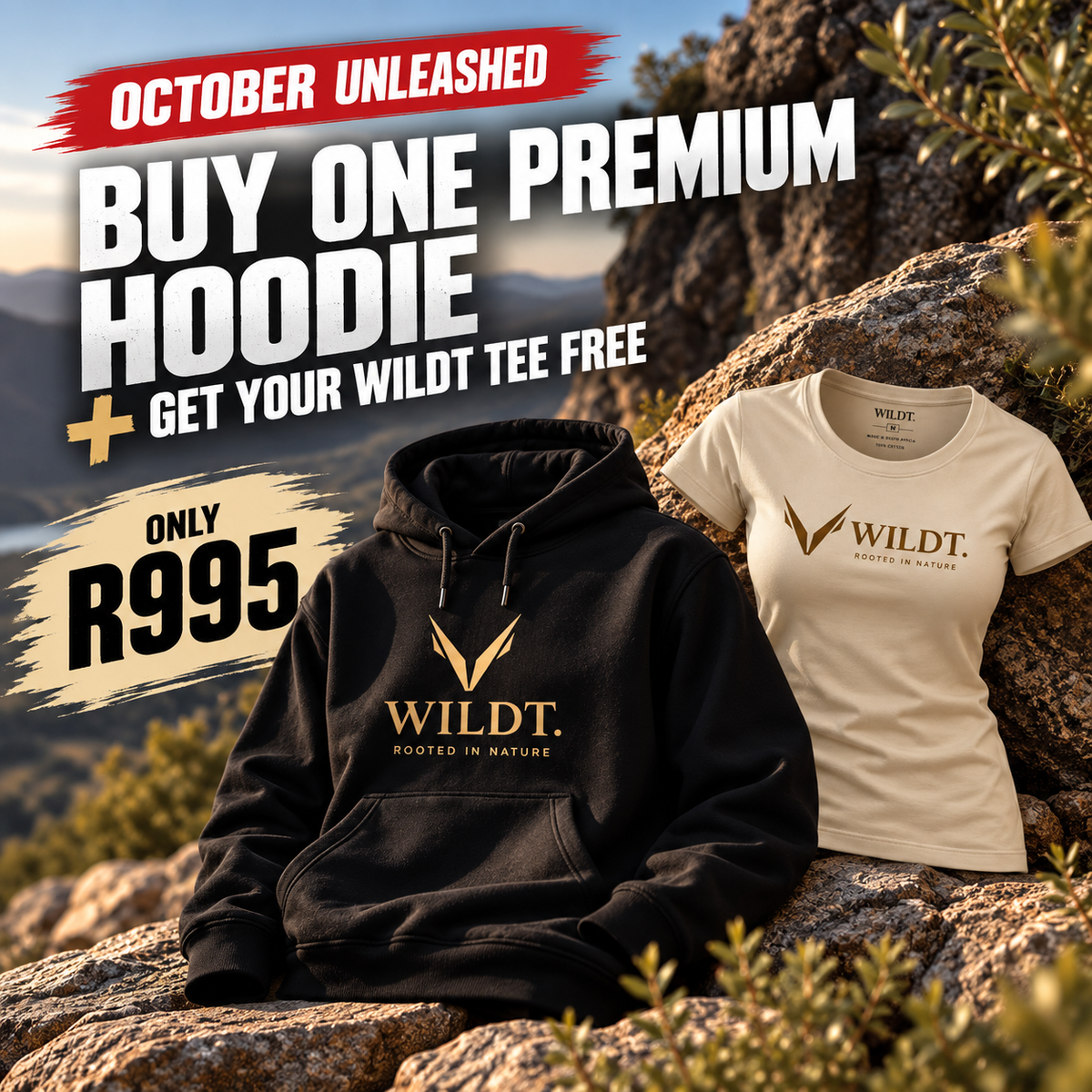 Ladies Hoodie + FREE Cream T-Shirt