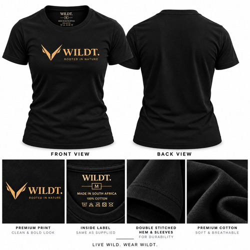 Ladies Classic Scoop Neck T-Shirt (Black) 100% Cotton