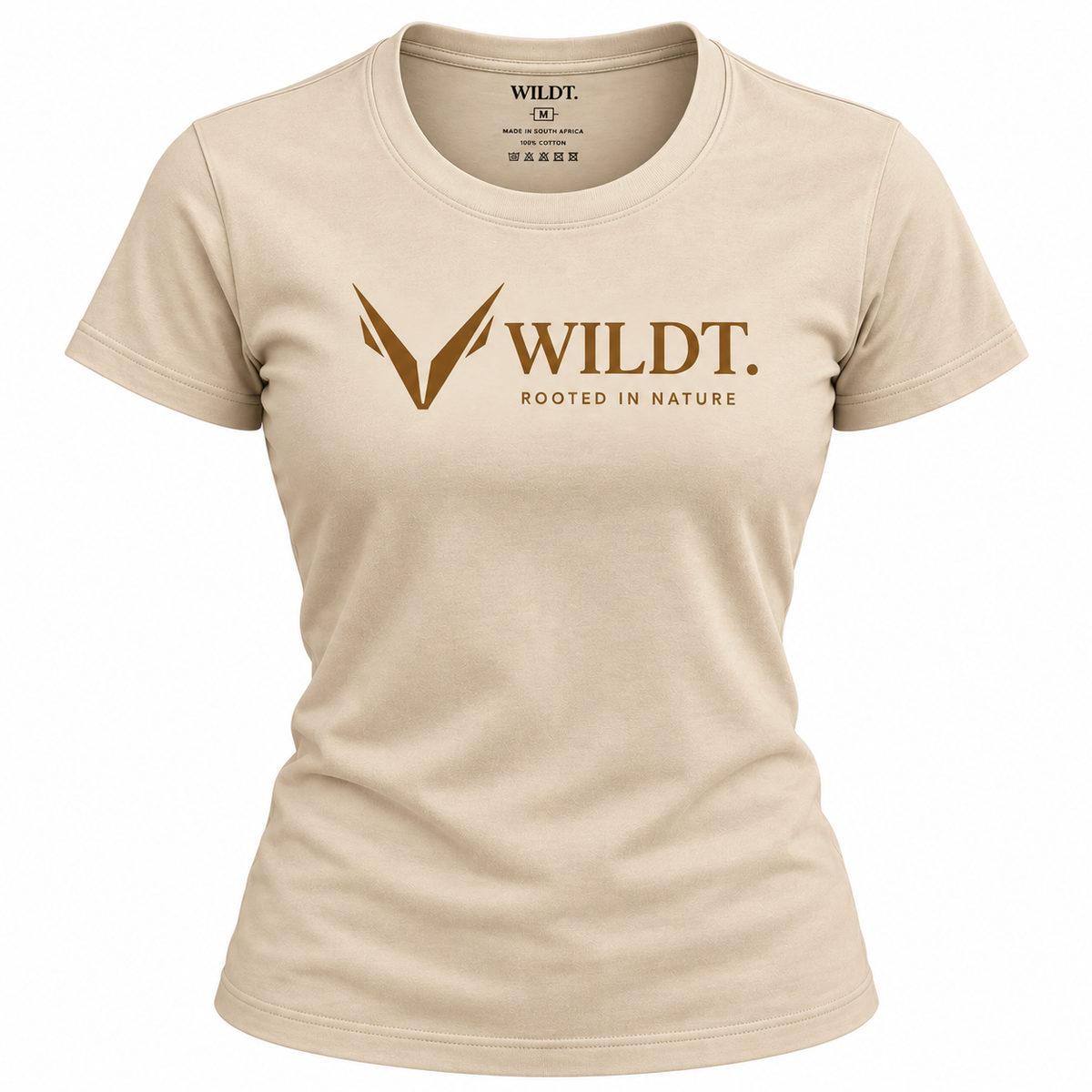Ladies Classic Scoop Neck T-Shirt (Cream) 100% Cotton